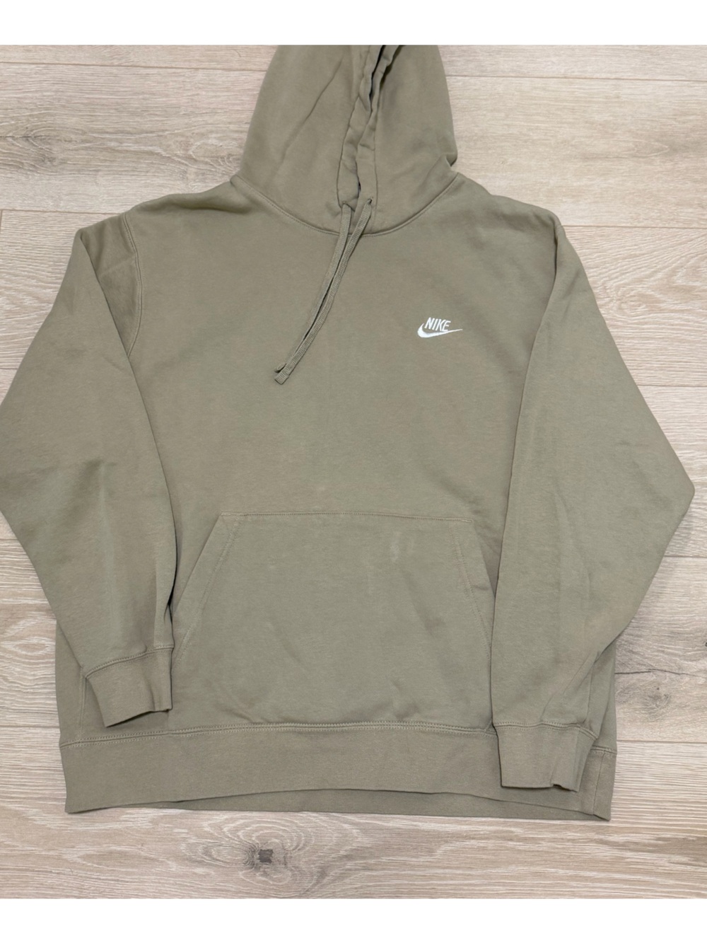 Nike Tan Hoodie with Black Swoosh Tag